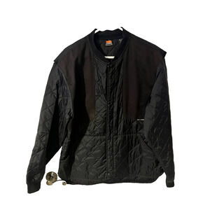 NRA Outdoors shooting Jacket Men's Sz L Black Long Sleeve Quilted Full Zip